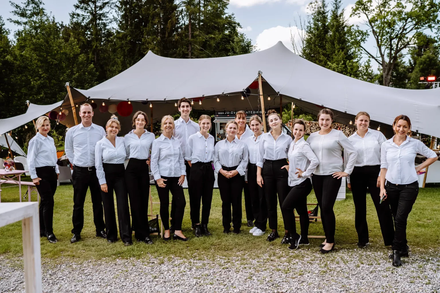 Das Team von Whowantsit bei einem Event auf Gut Staltach am Starnberger See