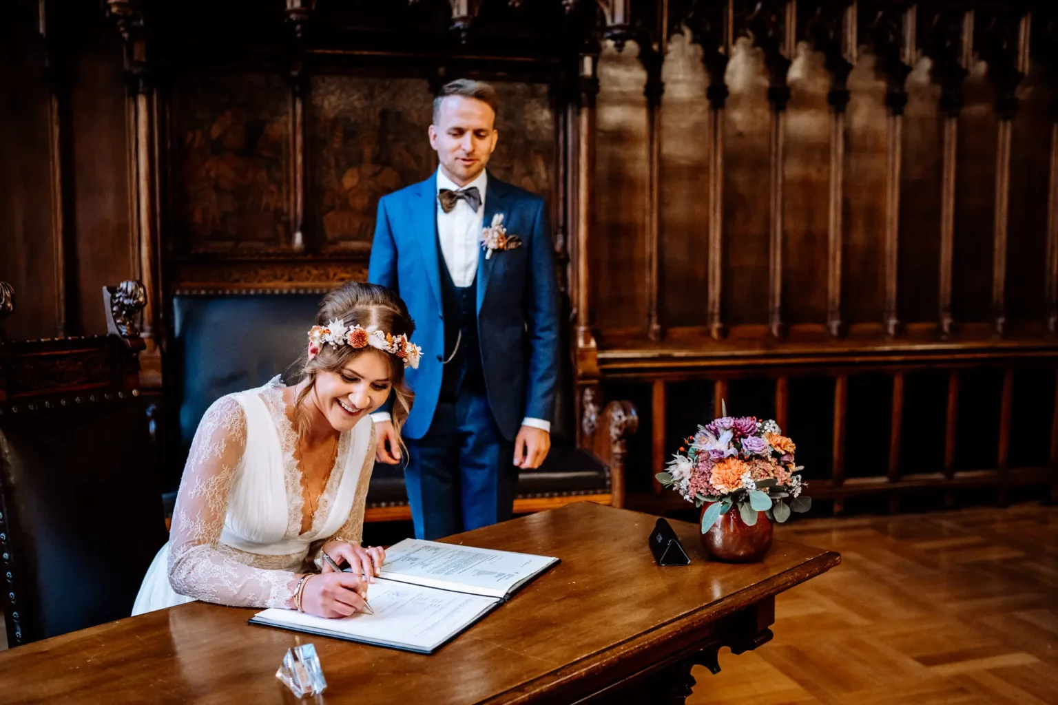 Hochzeit im kleinen Sitzungssaal im Rathaus in München